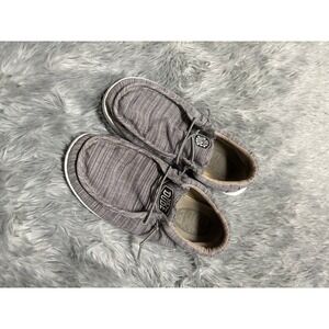 Hey Dude Slip On Shoes Gray Youth Boys 5Y